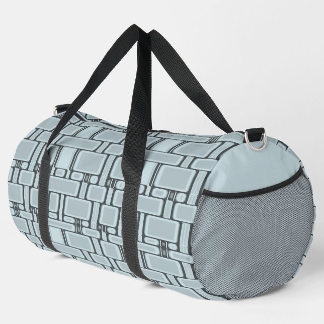 Neutronenblau des Rechteck-Musters Duffle Bag (Rechte Ecke)