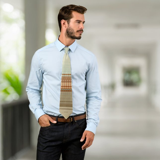 Neutronenbraune Salbei abstrakt zeitgenössisches M Krawatte (Von Creator hochgeladen)