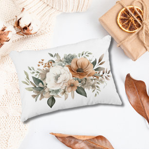 Neutronenfarben Weiß Beige Blaue Grüne Blüte Dekokissen