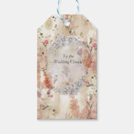 Neutronenfarbener Herbst Botanisches Thema Geschenkanhänger