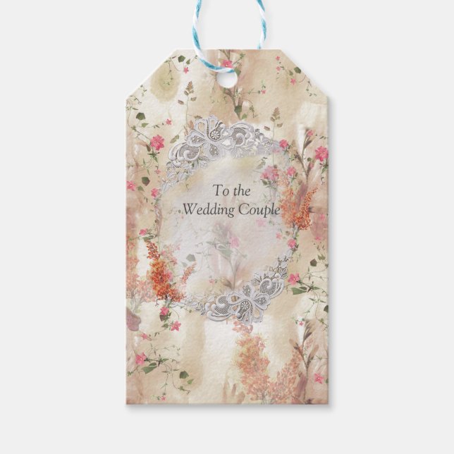 Neutronenfarbener Herbst Botanisches Thema Geschenkanhänger (Vorderseite)