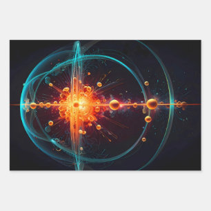 Neutronenpartikel Geschenkpapier Set