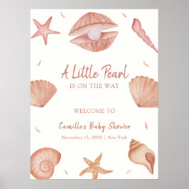 Neutronensee Seashell Pearl Baby Dusche Willkommen Poster