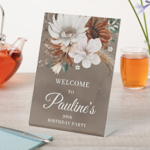 Neutronenuntergang Blume 90. Geburtstag Sockelschild