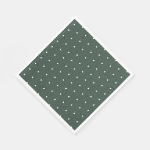 Neutrophilendusche für grüne und weiße Polka-Dot Serviette