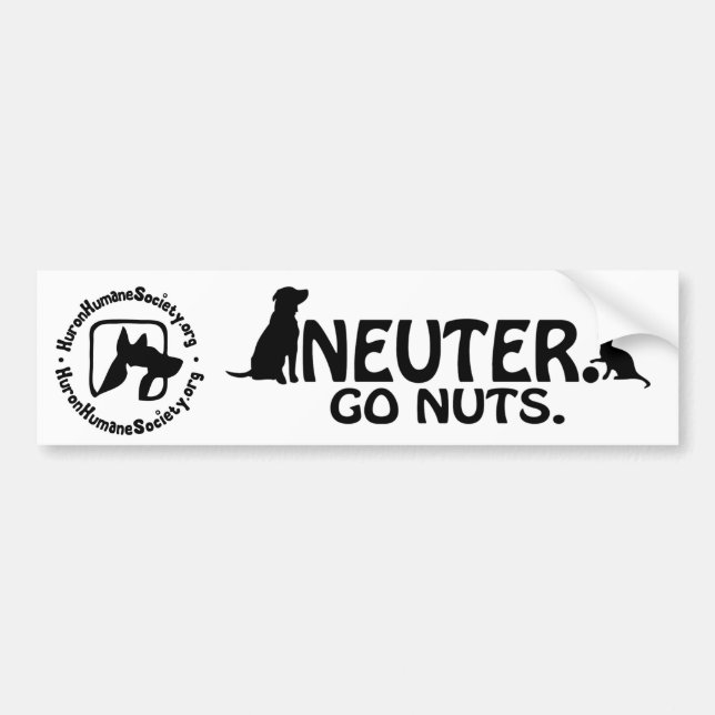 Neutrum - gehen Nüsse Autoaufkleber (Vorne)