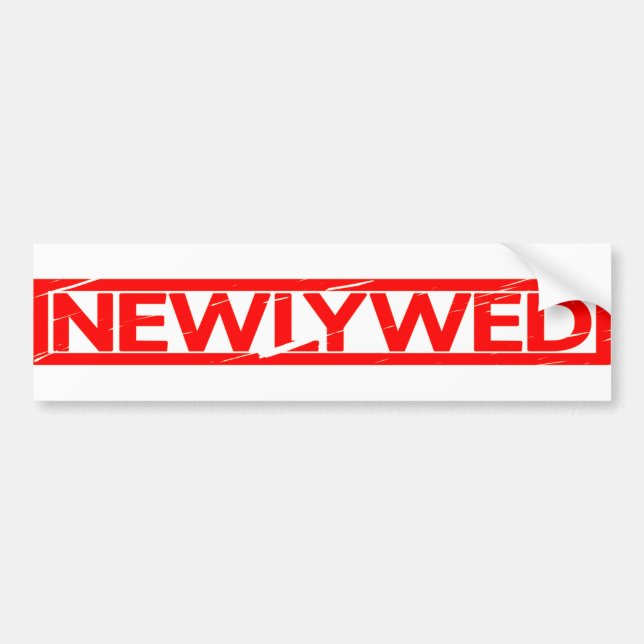 Neuverheiratete Briefmarke Autoaufkleber (Vorne)