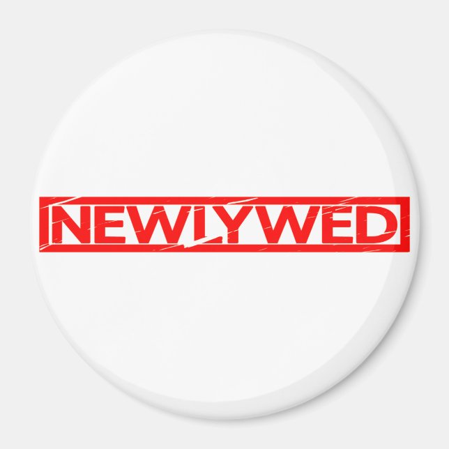 Neuverheiratete Briefmarke Magnet (Vorne)