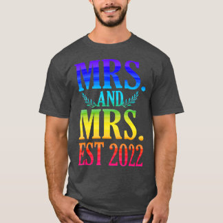 Neuverheiratete Lesbische Hochzeit Mrs. T-Shirt