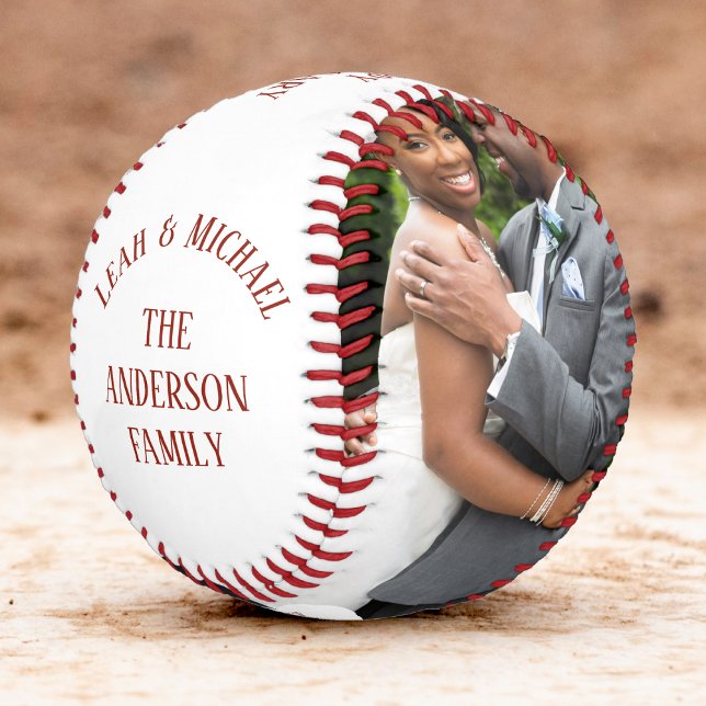 Neuverheiratete Paare Hochzeit glücklichen Jahrest Baseball (Newlywed Couple Marriage Wedding Happy Anniversary Baseball)