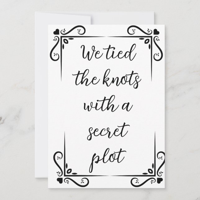 Neuvermählte - Bekanntmachungen Einladung (Vorderseite)