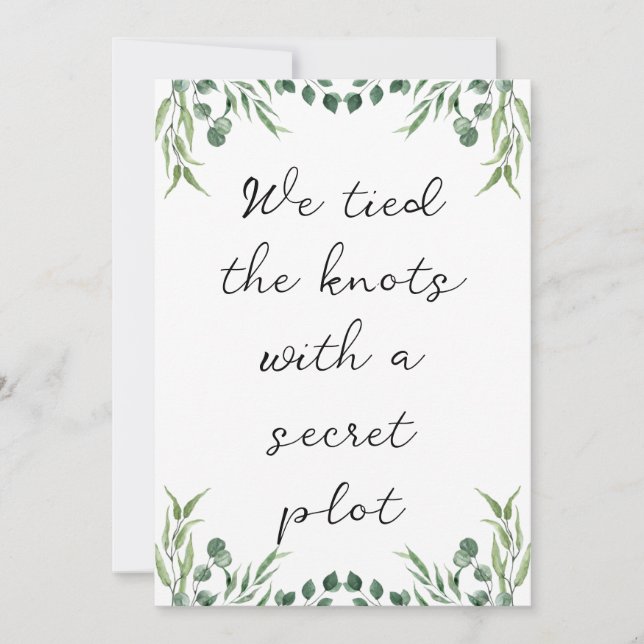 Neuvermählte - Bekanntmachungen Einladung (Vorderseite)