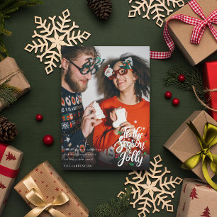 Neuvermähltes Couple Modern Foto Weihnachten