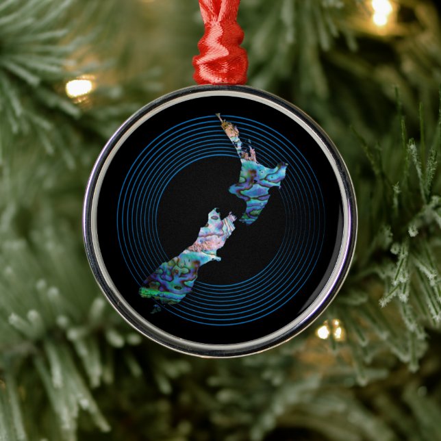 NEUZEALAND KIWI PAUA CHRISTMAS ORNANAS ORNAMENT AUS METALL (Baum)