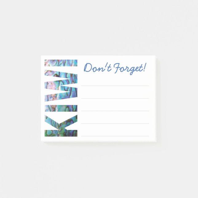 NEUZEALAND KIWI PAUA POST-IT NOTES KLEBEZETTEL (Vorderseite)