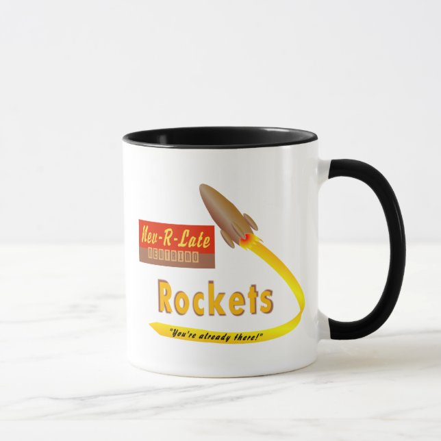 Nev-R-Late Neutrino-Raketen - Retro-Tasse Tasse (Rechts)