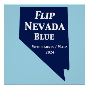 Nevada 2024 blau wählen poster