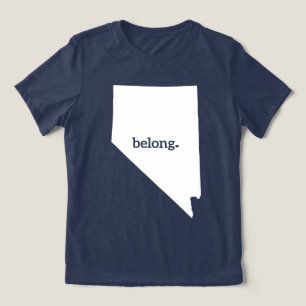 Nevada Belong Staat Karte Tri-Blend Shirt