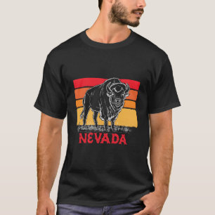 Nevada Bison Retro 80's American Buffalo Outdoor A T-Shirt