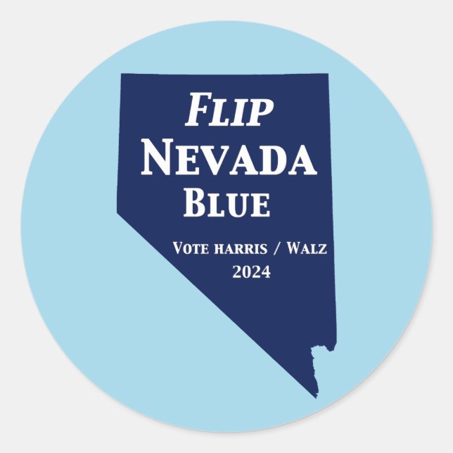 Nevada Blue im Jahr 2024 gedreht Runder Aufkleber (Vorderseite)