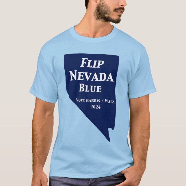 Nevada Blue im Jahr 2024 gedreht T-Shirt (Vorderseite)