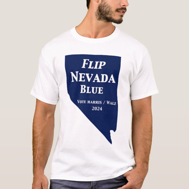 Nevada Blue im Jahr 2024 gedreht T-Shirt (Vorderseite)