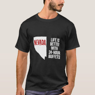 Nevada Buffets Staat Retro USA Geografie T-Shirt