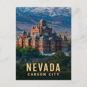 Nevada Carson City Wüstenstraßen und Sierra Geist Postkarte