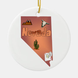 Nevada Christmas Tree Ornament