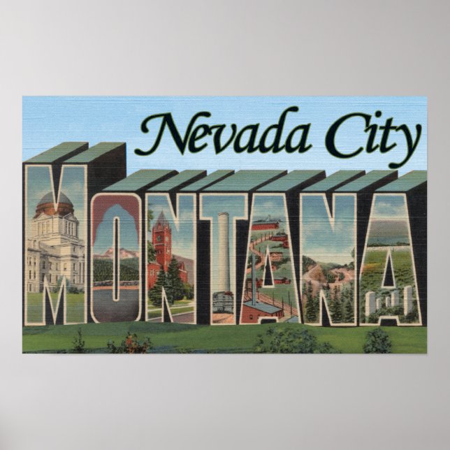 Nevada City, Montana Poster (Vorne)