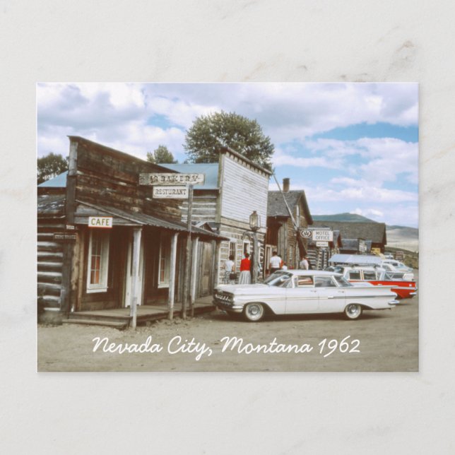 Nevada City Montana Postkarte (Vorderseite)