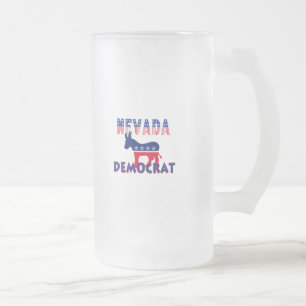 Nevada Demokrat Mattglas Bierglas