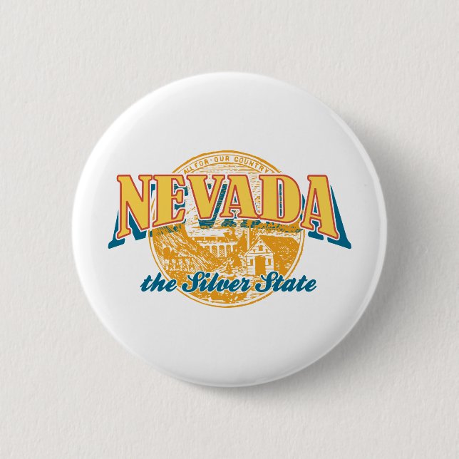 Nevada - Der Silberner Staat Button (Vorderseite)