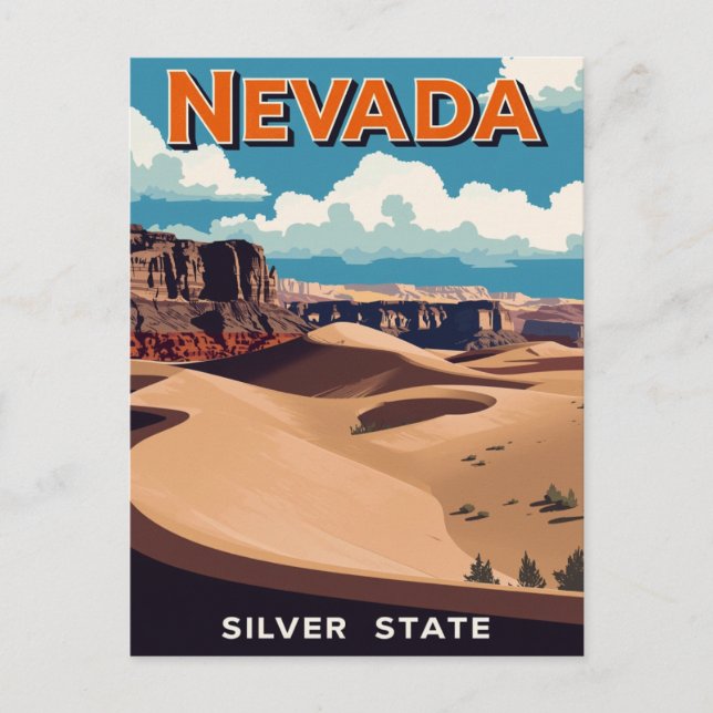 Nevada Desert Landscape Postkarte (Vorderseite)
