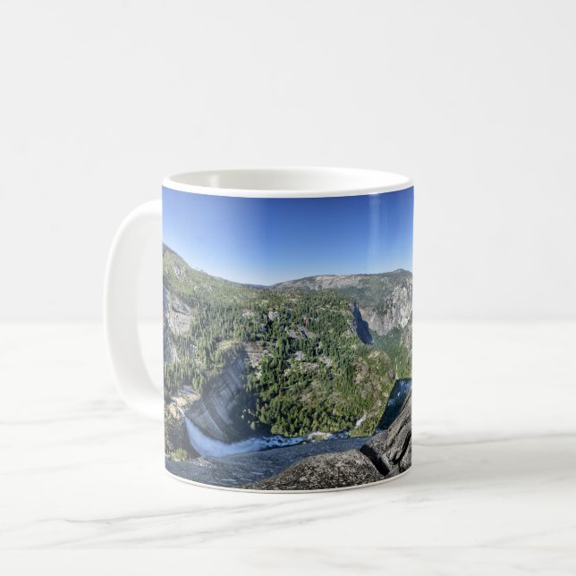 Nevada Fall von Liberty Cap - Yosemite Kaffeetasse (Vorderseite Links)