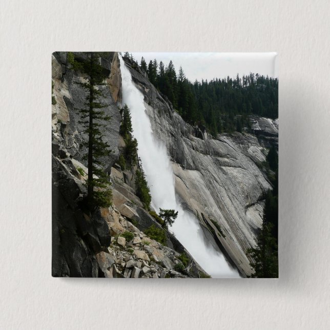 Nevada Falls at Yosemite National Park Button (Vorderseite)
