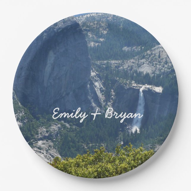 Nevada Falls from Panorama Trail Yosemite Pappteller (Vorderseite)