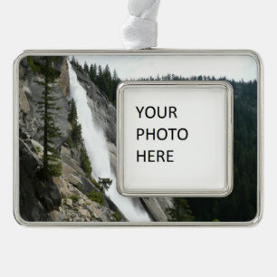 Nevada Falls im Yosemite National Park Rahmen-Ornament Silber
