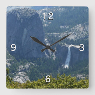 Nevada Falls vom Panorama Trail Quadratische Wanduhr