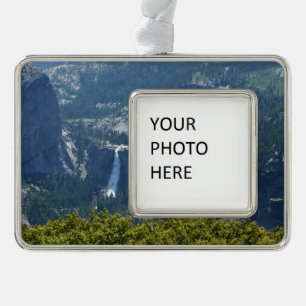 Nevada Falls vom Panorama Trail Rahmen-Ornament Silber