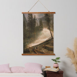 Nevada Falls, Yosemite Tapestry Wandteppich Mit Holzrahmen