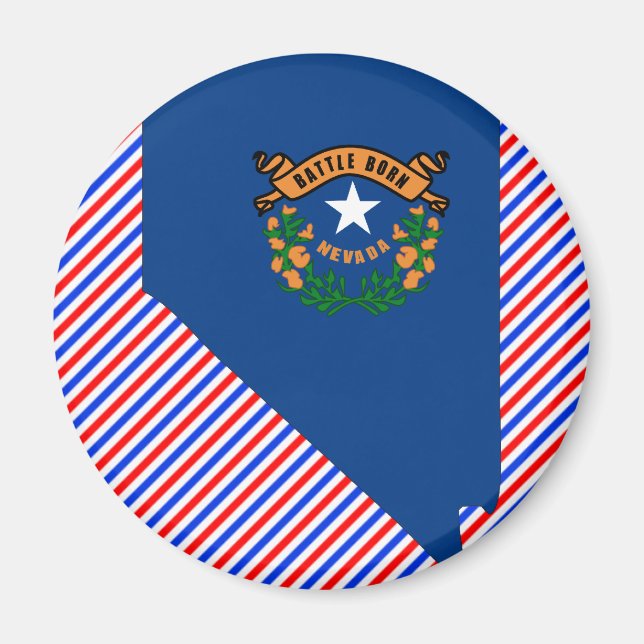 Nevada Flag Karte Magnet (Vorne)
