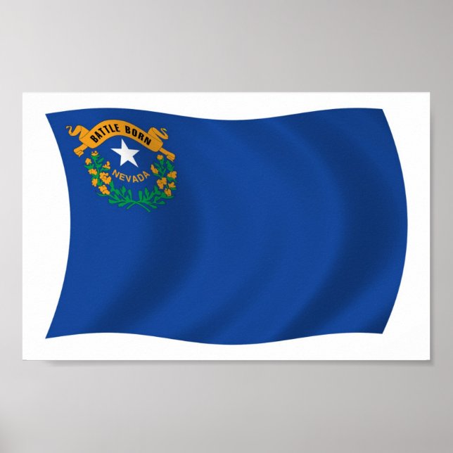 Nevada Flag Poster Print (Vorne)