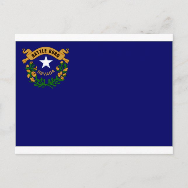 Nevada Flag Vereinigte Staaten Postkarte (Vorderseite)