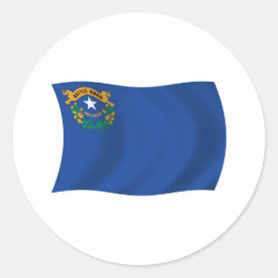 Nevada-Flaggenaufkleber Runder Aufkleber