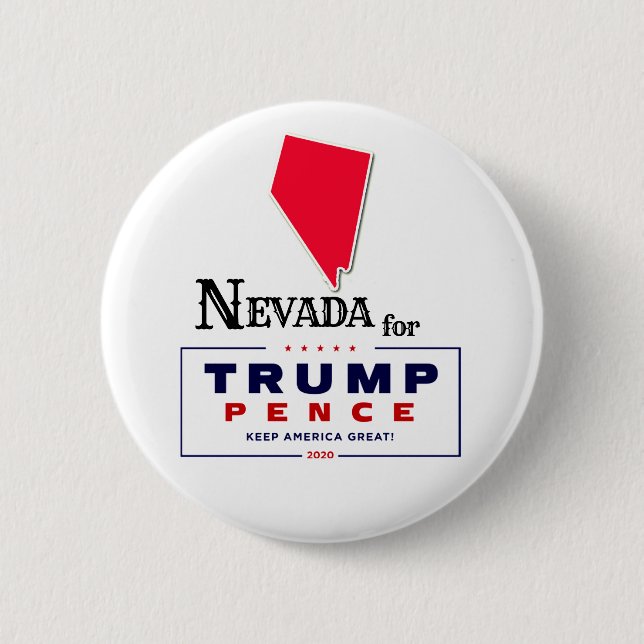 Nevada für Trump Pence 2020 Button (Vorderseite)