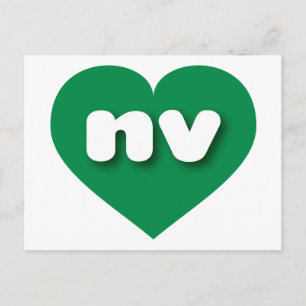 Nevada green heart - I Liebe nv Postkarte