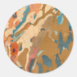 Nevada-Hochebene geologisch Runder Aufkleber