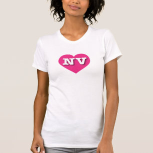 Nevada Hot Pink Heart - I Liebe NV T-Shirt