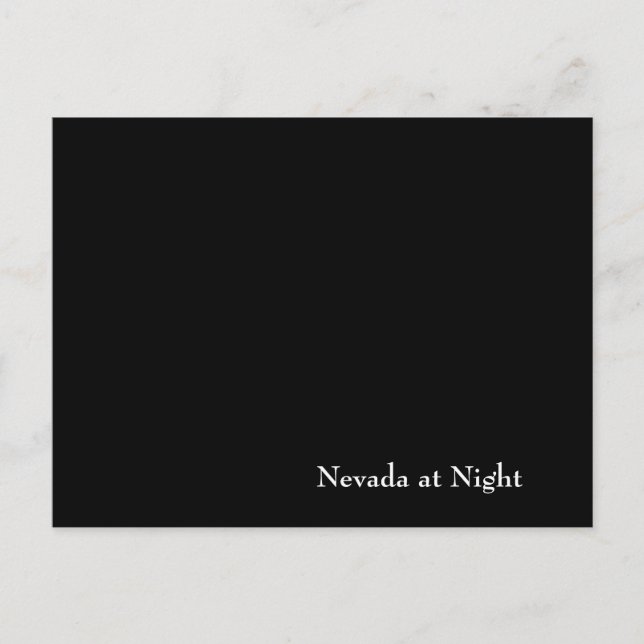 Nevada in der Nacht Postkarte (Vorderseite)